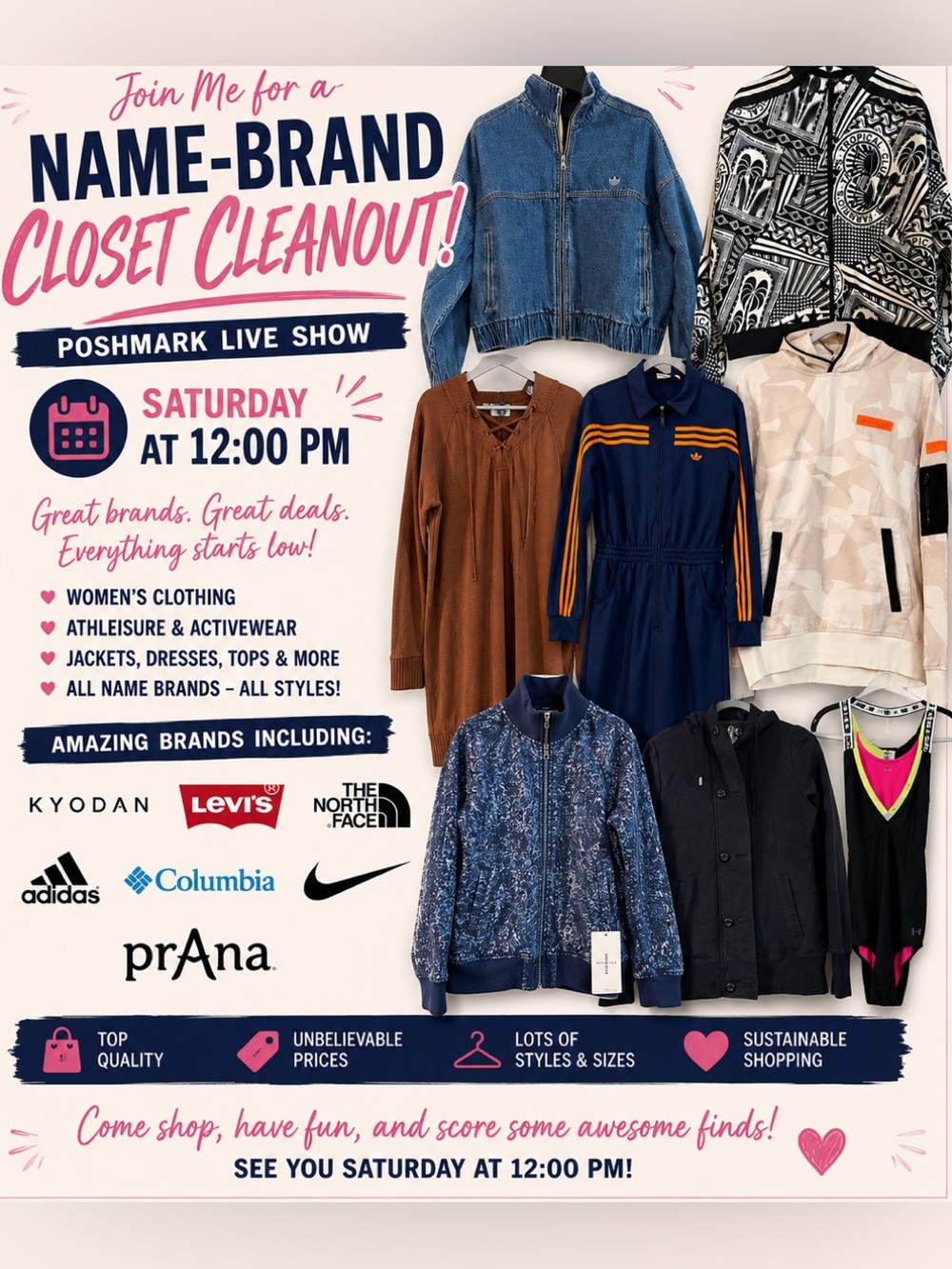 🔥 NAME-BRAND CLOSET CLEAROUT — Levi’s, adidas, Nike, Columbia, North Face & More